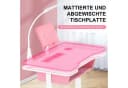 WILGOON Kinderschreibtisch Rosa Höhenverstellbar mit Stuhl & Schublade Bild 5