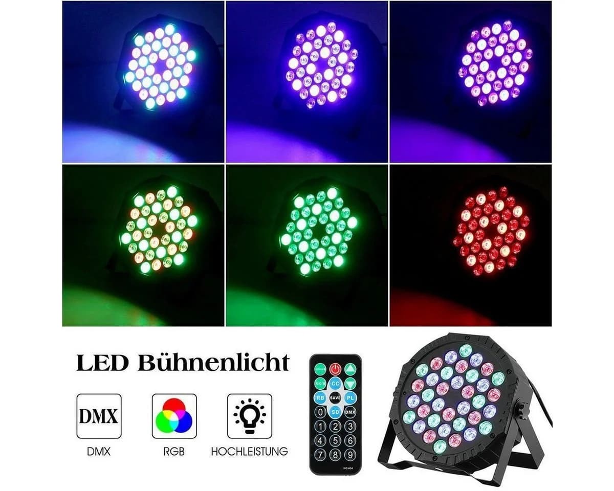 WILGOON LED Discolicht 36W RGB Bühnenlicht Party DJ Show