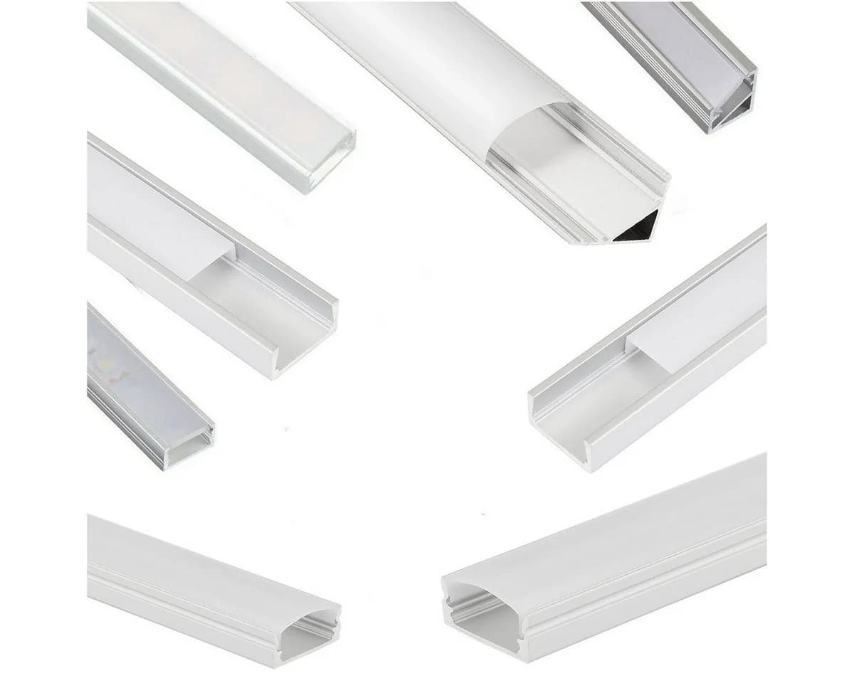 oyajia LED-Stripe-Profil 5x Aluprofil 1m mit milchiger Abdeckung - Bild 2