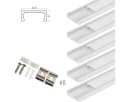 oyajia LED-Stripe-Profil 5x Aluprofil 1m mit milchiger Abdeckung Bild 5