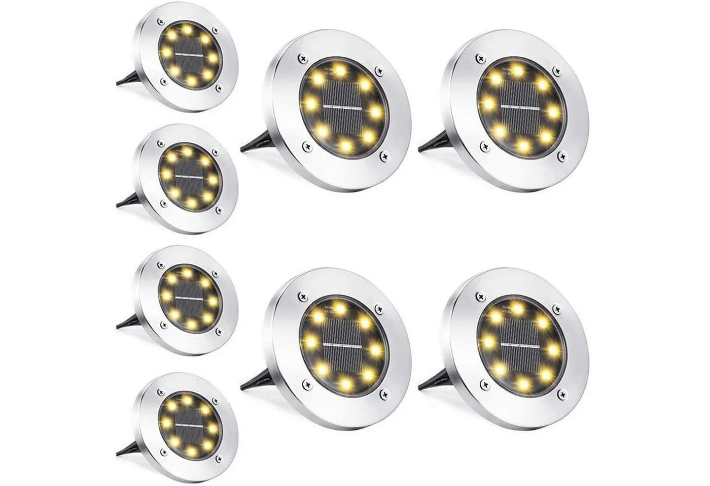 oyajia LED Gartenstrahler 8x Solarleuchte IP65 Wasserdicht - Bild 2