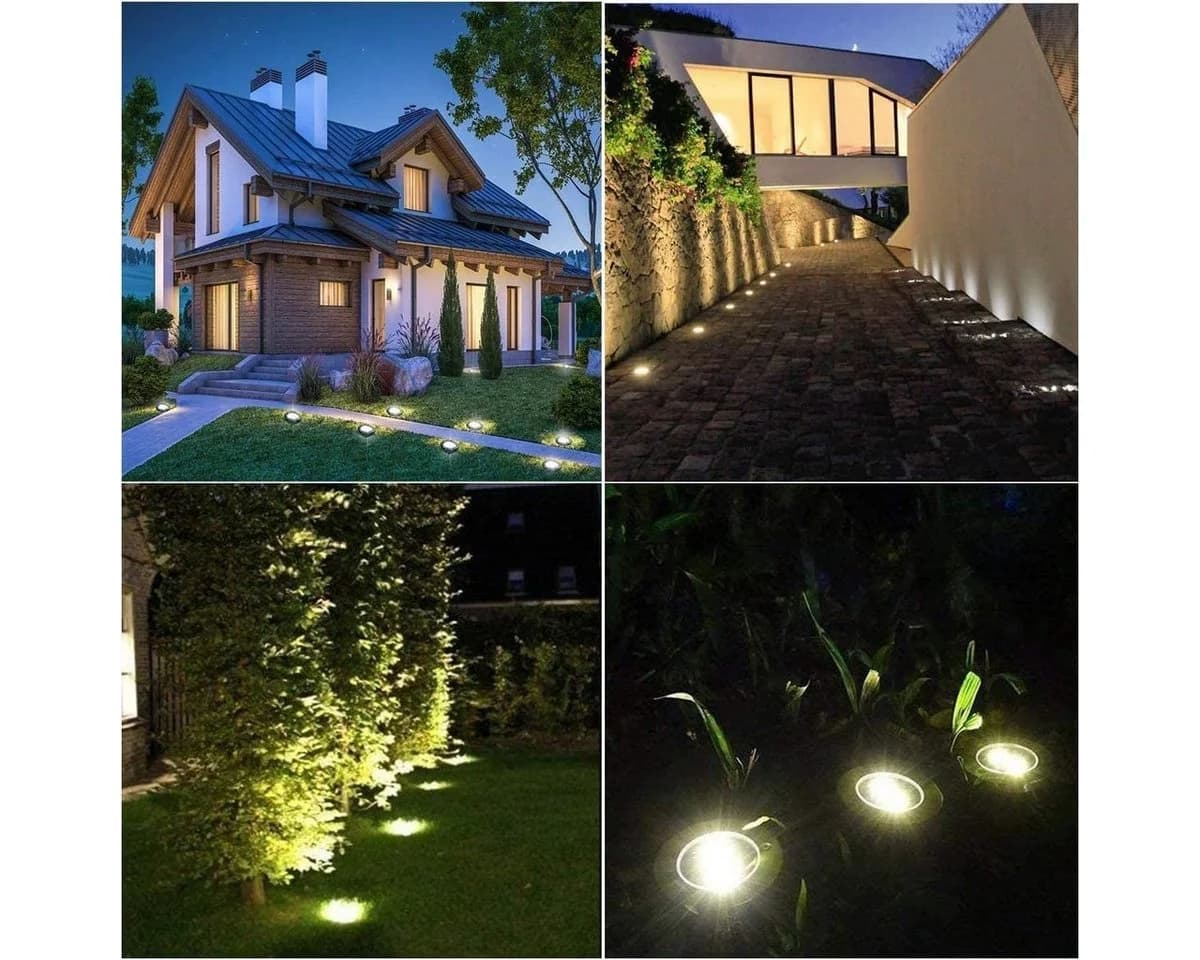 oyajia LED Gartenstrahler 8x Solarleuchte IP65 Wasserdicht - Bild 4