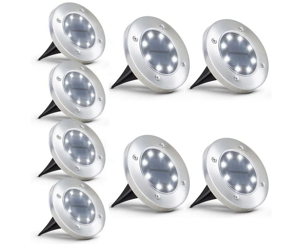 oyajia LED Gartenstrahler 8x Solarleuchte IP65 wasserdicht - Bild 2
