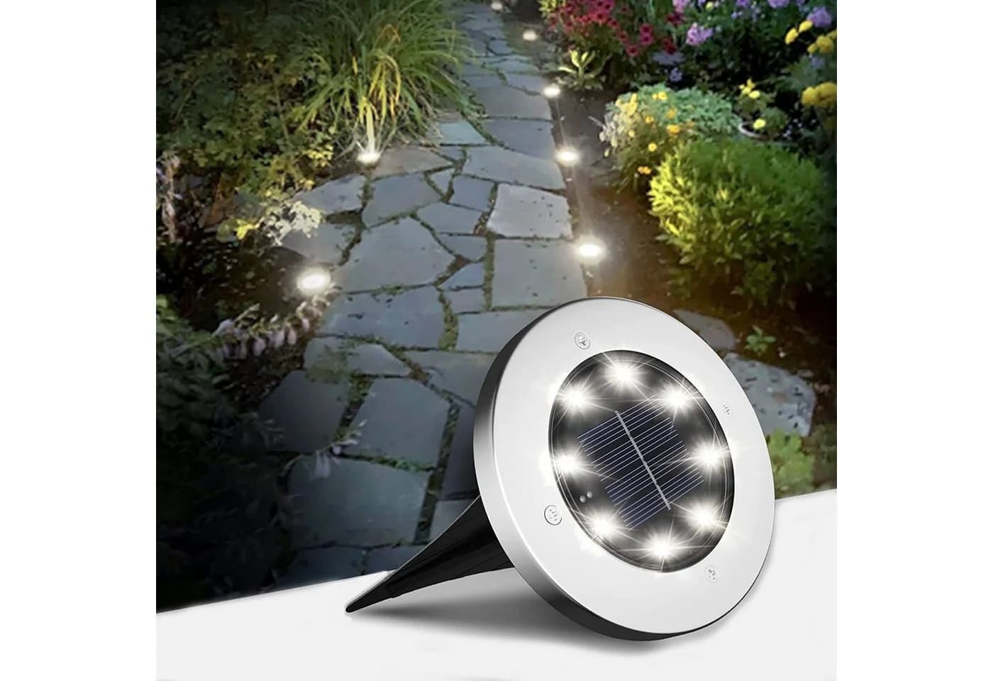 oyajia LED Gartenstrahler 8x Solarleuchte IP65 wasserdicht - Bild 4