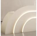 Muxing Empfangstheke mit LED und Stauraum Beige/Weiß Bild 4