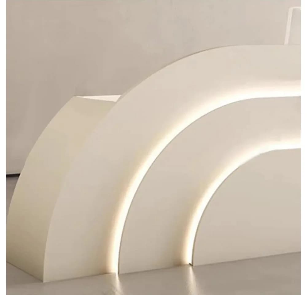 Muxing Empfangstheke mit LED und Stauraum Beige/Weiß - Bild 4