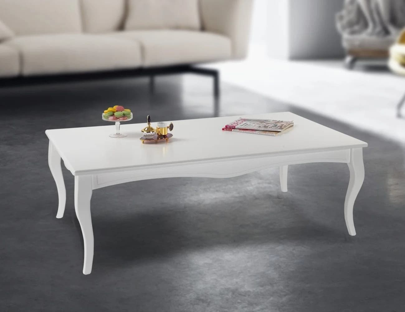 alesvelt Couchtisch LUKENS Barockstil MDF Hochglanz - Bild 2