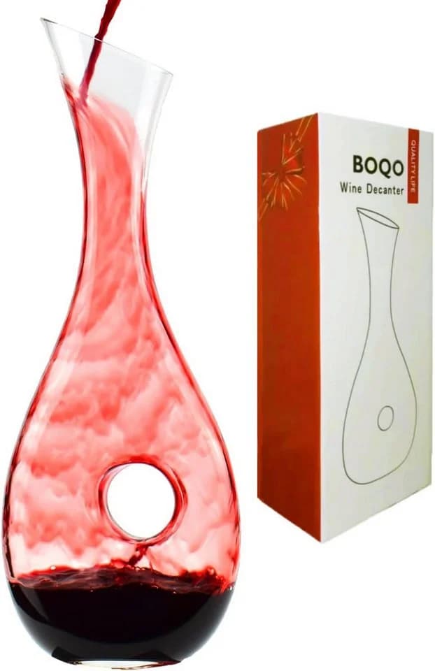 BOQO Weindekanter Kristallglas 1,2 L Rotwein Belüftung - Bild 2