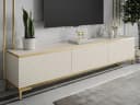 Moderner TV-Schrank aus Holz in Gold Bild 2