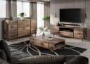 ALLHOUSE24 Wohnzimmer-Set Flagstaff Eiche Schwarz 3-tlg. Bild 2