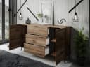 ALLHOUSE24 Wohnzimmer-Set Flagstaff Eiche Schwarz 3-tlg. Bild 3