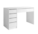 ALLHOUSE24 Schreibtisch INOX Weiß Matt oder Hochglanz 120 cm Breite Bild 4