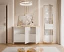 ALLHOUSE24 Wohnzimmer-Set PEONY weiß Hochglanz mit LED Beleuchtung Bild 1