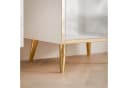 ALLHOUSE24 Wohnzimmer-Set PEONY GOLD mit LED weiß Hochglanz Glasvitrine TV Schrank Bild 4