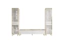 ALLHOUSE24 Wohnzimmer-Set PEONY GOLD mit LED weiß Hochglanz Glasvitrine TV Schrank Bild 5