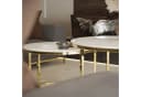 Glamouröser Couchtisch aus Metall, Marmor und Konglomerat Bild 3