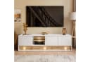ALLHOUSE24 TV-Schrank MILA 180 cm Weiß Wotan Eiche LED Bild 1
