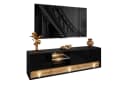 ALLHOUSE24 TV-Schrank MILA Lowboard 180 cm mit Einsatz aus Wotan Eiche LED Beleuchtung Bild 2
