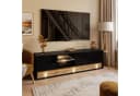 ALLHOUSE24 TV-Schrank MILA Lowboard 180 cm mit Einsatz aus Wotan Eiche LED Beleuchtung Bild 5