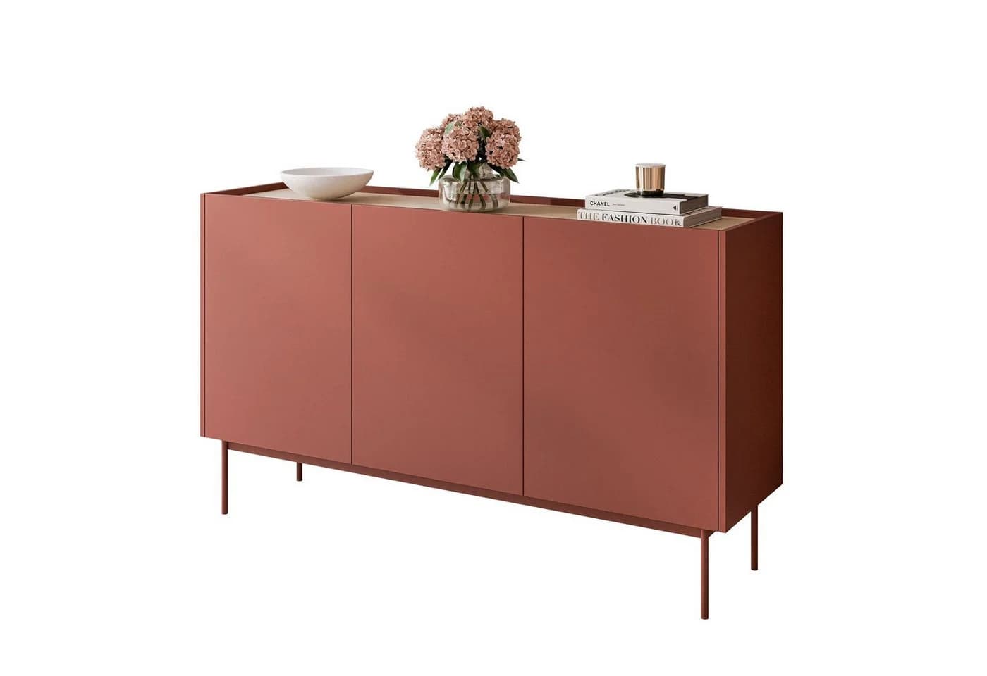 ALLHOUSE24 Kommode LINEA Dreitürig Eiche Linea Modern - Bild 2
