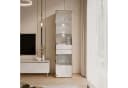 ALLHOUSE24 Vitrine PEONY 45 cm Glasvitrine LED-Beleuchtung Weiß Gold Bild 4