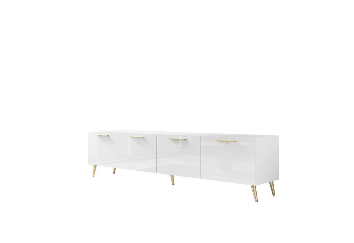 ALLHOUSE24 TV-Schrank LOGANTE 200 cm Weiß Hochglanz - Bild 3