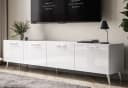 ALLHOUSE24 TV-Schrank LOGANTE 200 cm Weiß Hochglanz Bild 2