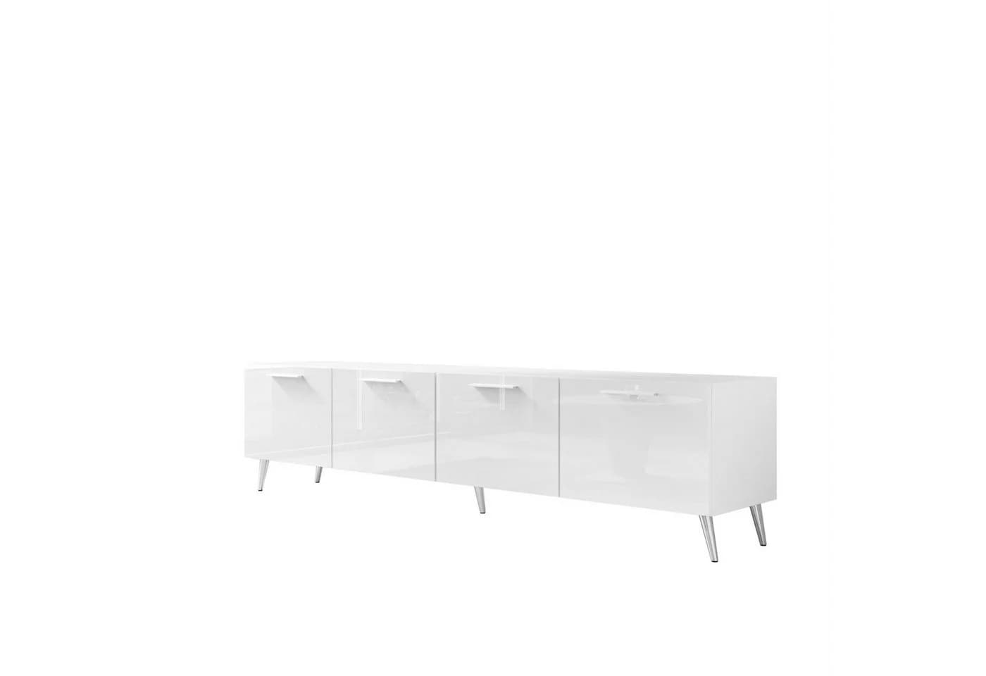 ALLHOUSE24 TV-Schrank LOGANTE 200 cm Weiß Hochglanz - Bild 4