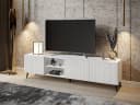 ALLHOUSE24 Lowboard PALERMO Sideboard Hochglanz gefräst, Metallfüße, 195 cm Bild 1