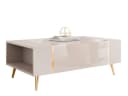 ALLHOUSE24 Couchtisch DIAMANT GOLD Hochglanz, Stauraum, goldene Beine Bild 2