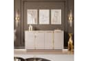 ALLHOUSE24 Kommode DIAMANT GOLD Hochglanz mit goldenen Akzenten Bild 1
