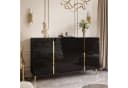 ALLHOUSE24 Wohnzimmer-Set DIAMANT Schwarz Hochglanz GOLD Bild 1