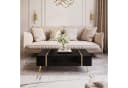 ALLHOUSE24 Wohnzimmer-Set DIAMANT Schwarz Hochglanz GOLD Bild 3