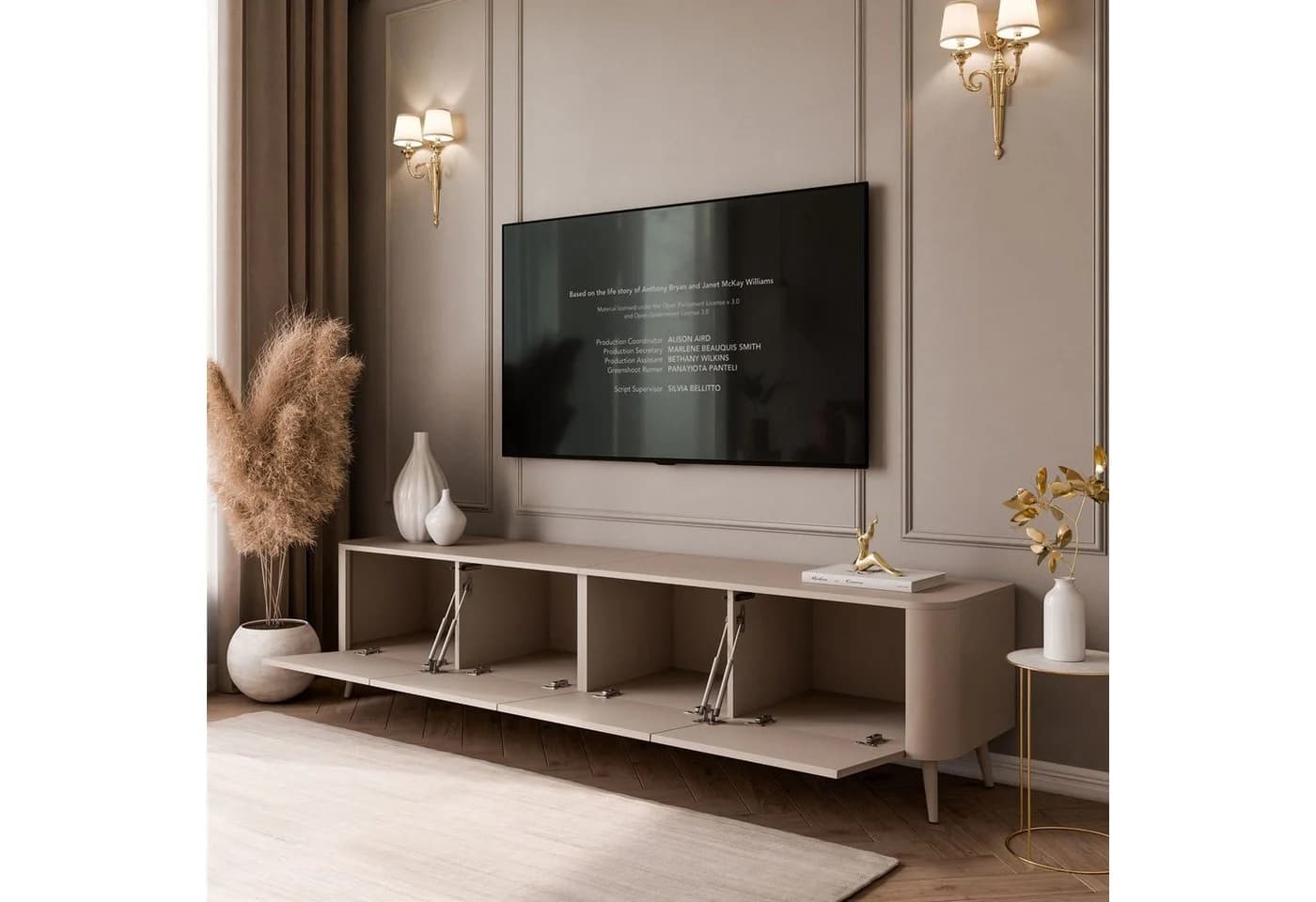 ALLHOUSE24 TV-Schrank LUMINA Push-to-Open mit LED auf Metallfüßen - Bild 4