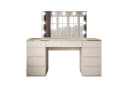 ALLHOUSE24 Schminktisch PEONY Kaschmir Gold mit LED-Spiegel Bild 2