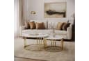 ALLHOUSE24 Couchtisch LINE 2er-Set Keramik Marmoroptik Gold Bild 1