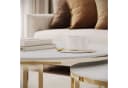 ALLHOUSE24 Couchtisch LINE 2er-Set Keramik Marmoroptik Gold Bild 3
