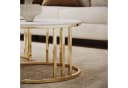 ALLHOUSE24 Couchtisch LINE 2er-Set Keramik Marmoroptik Gold Bild 4