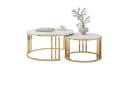 ALLHOUSE24 Couchtisch LINE 2er-Set Keramik Marmoroptik Gold Bild 5