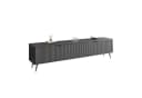 ALLHOUSE24 TV-Schrank DIAMO Schwarz mit geriffelten Fronten Bild 2
