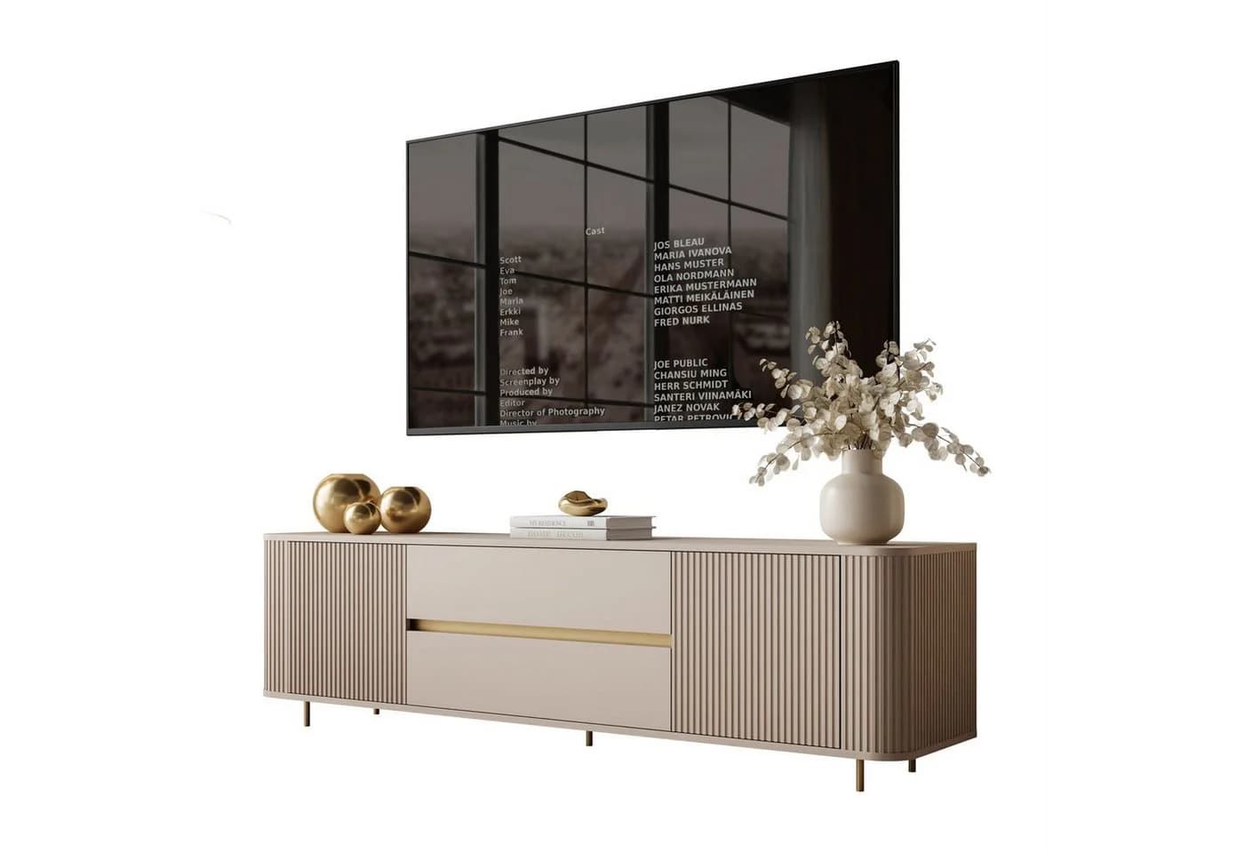 ALLHOUSE24 TV-Lowboard MIRACLE mit Rillenfronten und Push-Open - Bild 2