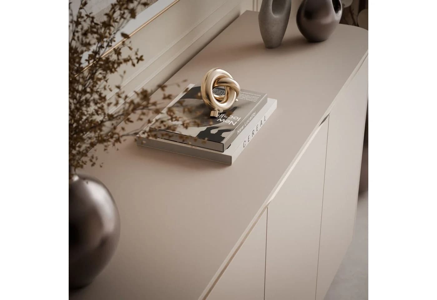 ALLHOUSE24 Kommode LINE Kaschmir Gold Push-to-Open - Bild 4