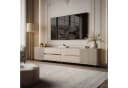 ALLHOUSE24 Wohnzimmer-Set MIRACLE GOLD mit LED Vitrine und TV-Schrank Sandbeige Bild 4