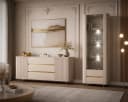 ALLHOUSE24 Wohnzimmer-Set MIRACLE II Gold Sandbeige Bild 1