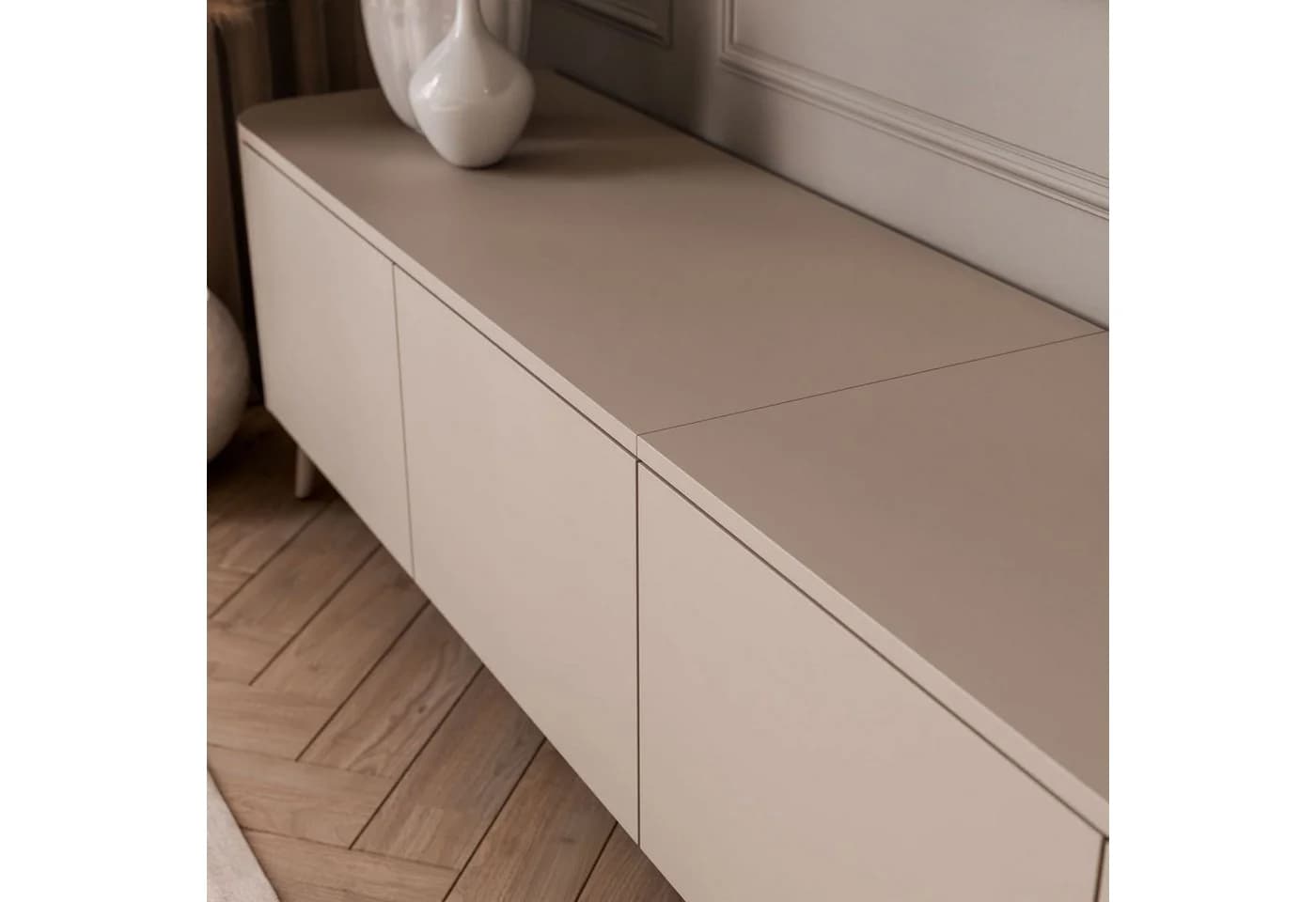 ALLHOUSE24 TV-Schrank LUMINA Push-to-Open mit LED grau - Bild 5