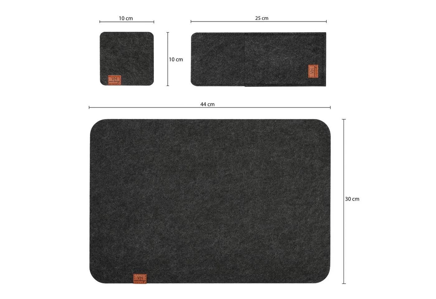 VanHenry Platzset Filz Tischsets 18er Set Abwaschbare Untersetzer & Bestecktaschen - Bild 1