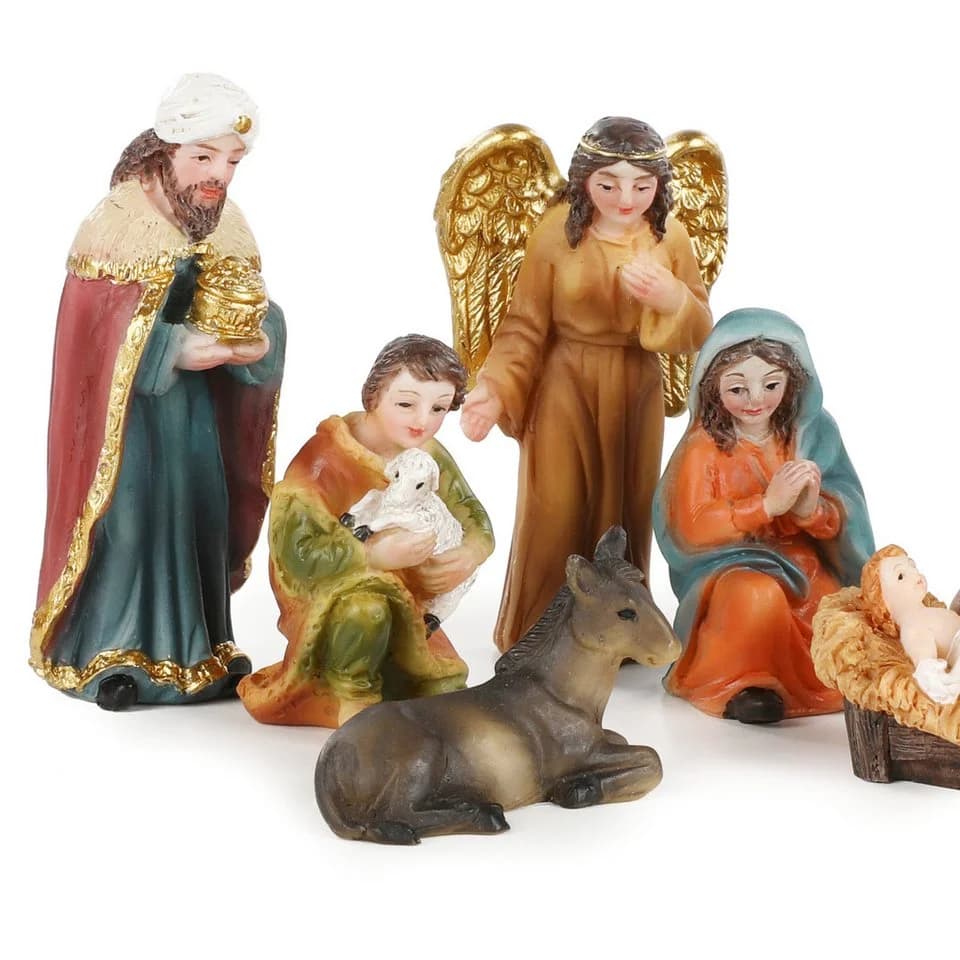 Nordstern Weihnachtskrippe 11-teilig Keramik 3-10 cm