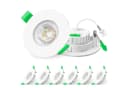 ALUSSO LED Einbauleuchte 6er-Set 6 W 3CCT Dimmbar IP44 68 mm Weiß Bild 2
