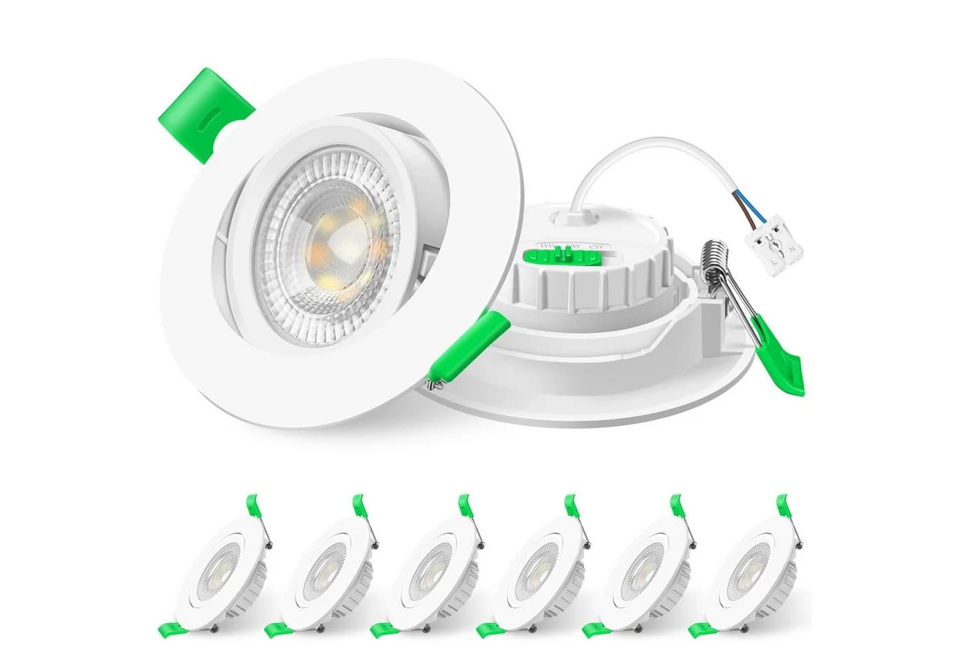 ALUSSO LED Einbauleuchte 6er-Set 3CCT 6W Schwenkbar Weiß - Bild 2