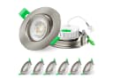 ALUSSO LED Einbauleuchte 6er-Set 6W 3CCT Schwenkbar Nickel Bild 2